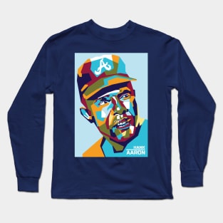 Popart Abstract Hank Aaron in WPAP Long Sleeve T-Shirt